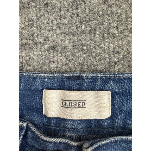 Closed Glow Jeans Women's 25 Blue Denim Made in Italy Ankle Raw Hem Hi Rise - Picture 2 of 13